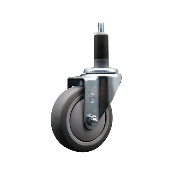 4'' SS Thermoplastic Rubber Wheel Swivel 1-1/8'' Expanding Stem Caster
